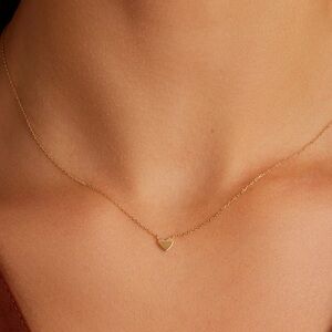 14k Gold Heart Mini Necklace - Gorjana Fine Collection